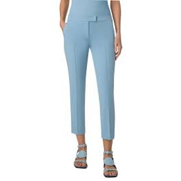 Akris Punto Frankie Pants Light Blue Women's 14 Tapered Cropped Chinos Trousers - Picture 1 of 12